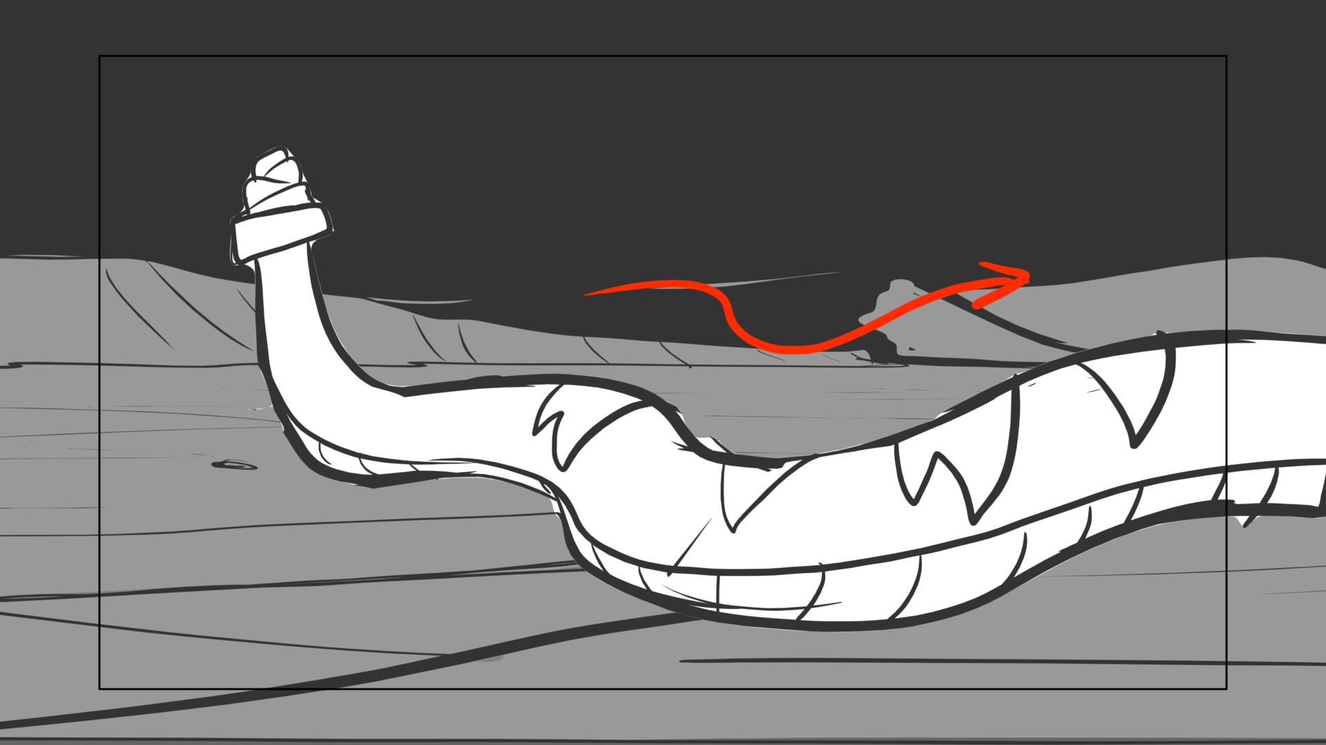 Venom Wars — Escena 4, panel 1, storyboard by Melissa Ballesteros
